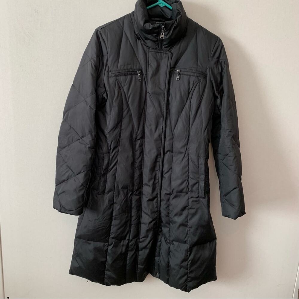 Marc New York Andrew Marc Black Down Puffer Jacket Longline